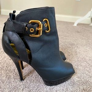 Bebe Peep Toe Ankle Boots/Booties
